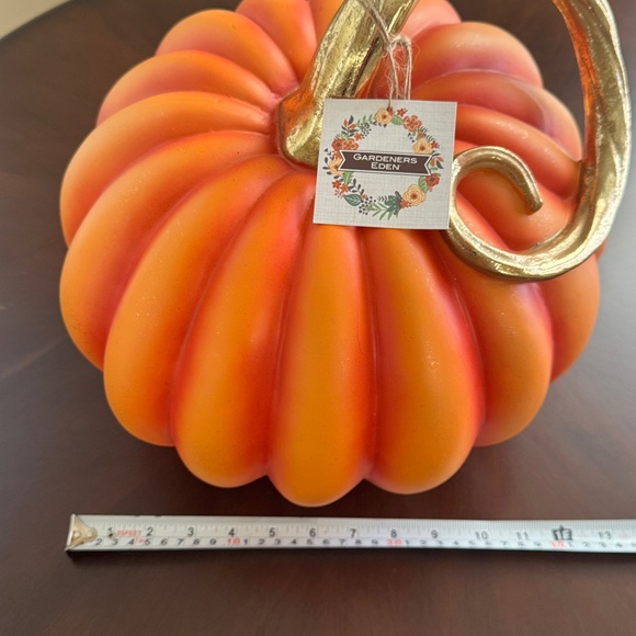 Orange and Gold Decorative Pumpkin - Picture 10 of 11